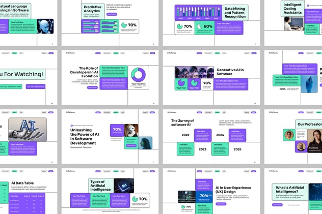 软件AI人工智能PPT模板 - 顶尖PPT
