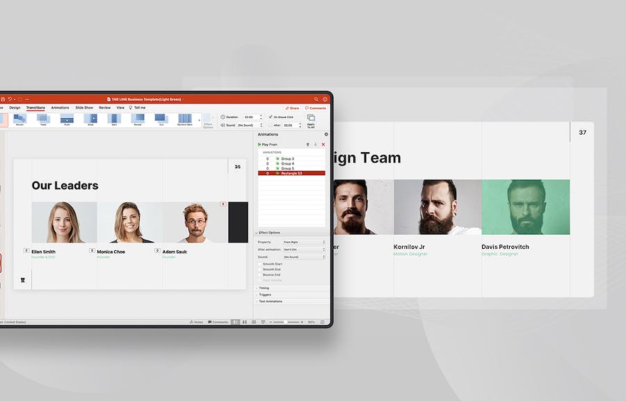 国外动画线性业务合作展示PPT模板 - 顶尖PPT