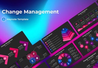 变更管理深色主题Keynote模板 - 顶尖PPT
