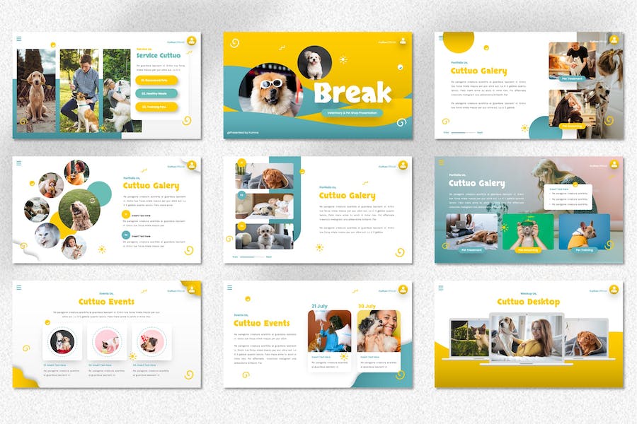 宠物动物护理PPT模板 - 顶尖PPT