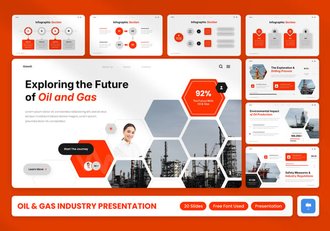 石油天然气行业产业链分析Keynote模板 - 顶尖PPT