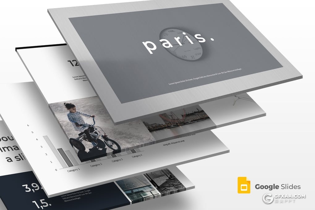 30页5种配色简约商务通用Google slides模板 - 顶尖PPT