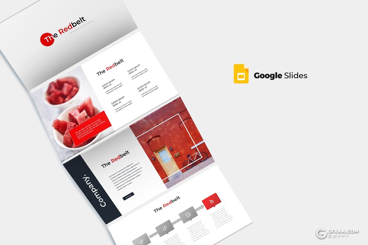 30页5种配色工作总结汇报Google slides模板 - 顶尖PPT