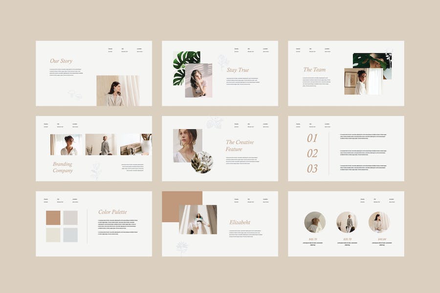 极简风格女性主题PPT模板 - 顶尖PPT