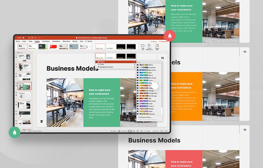 国外动画线性业务合作展示PPT模板 - 顶尖PPT