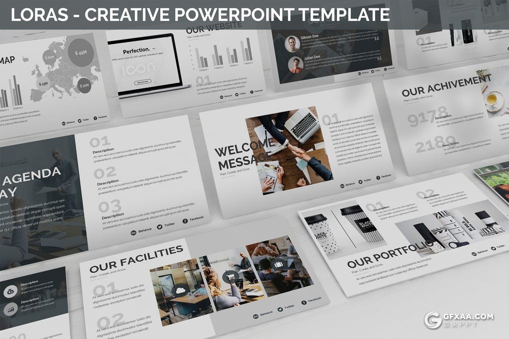 30页3种配色欧美商务多用途PPT模板 - 顶尖PPT