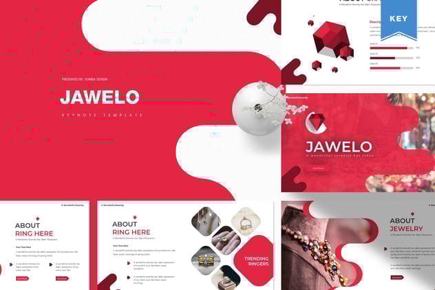 女性视频首饰产品展示keynote模板 - 顶尖PPT