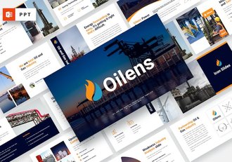 石油天然气项目运维PPT模板 - 顶尖PPT