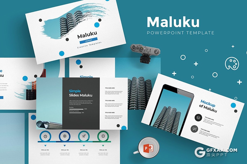 30页5种配色欧美商务多用途ppt模板 - 顶尖PPT