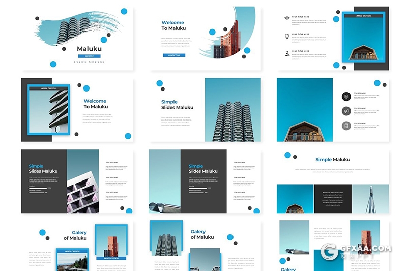 30页5种配色欧美商务多用途keynote模板 - 顶尖PPT