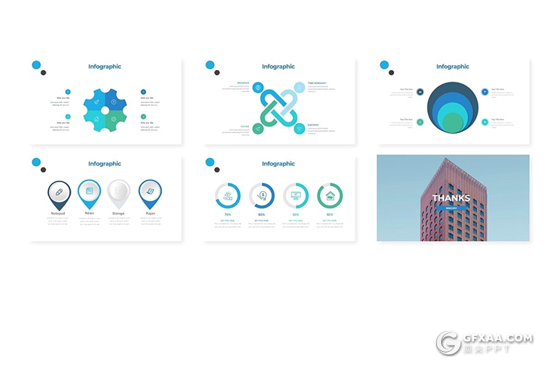 30页5种配色欧美商务多用途keynote模板 - 顶尖PPT