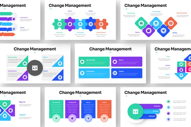 彩色信息图形keynote模板 - 顶尖PPT