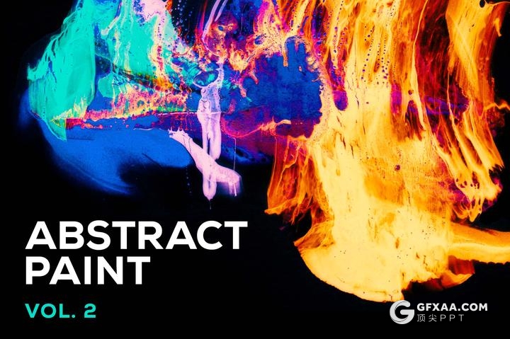 8张高清彩色油漆抽象图片素材 - 顶尖PPT