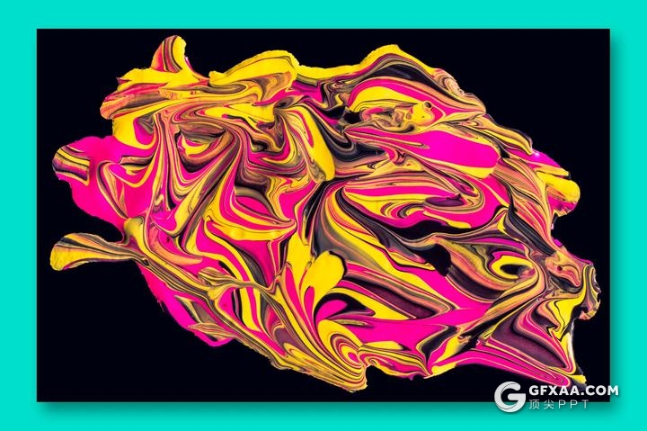 8张高清彩色油漆抽象图片素材 - 顶尖PPT