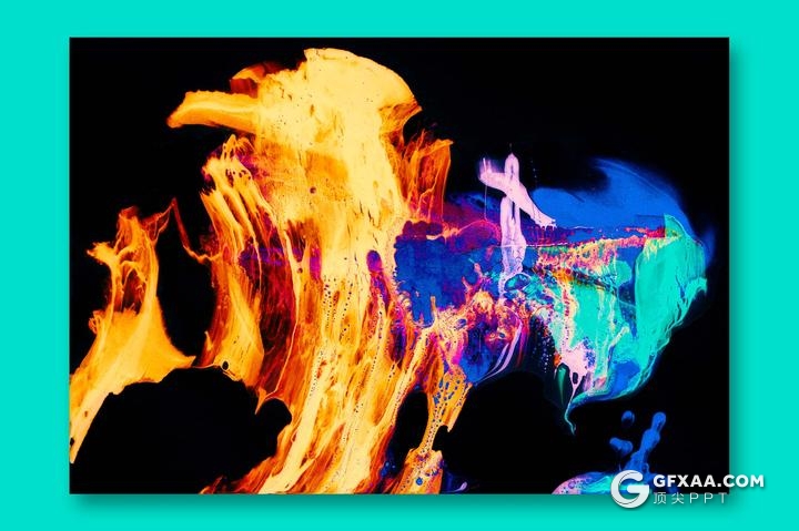 8张高清彩色油漆抽象图片素材 - 顶尖PPT