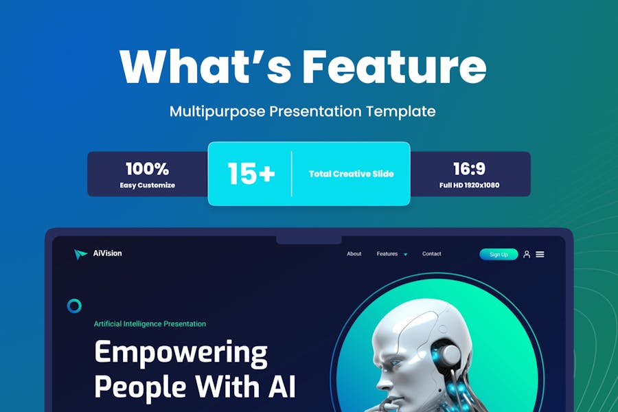 人工智能AI科技keyntoe模板 - 顶尖PPT