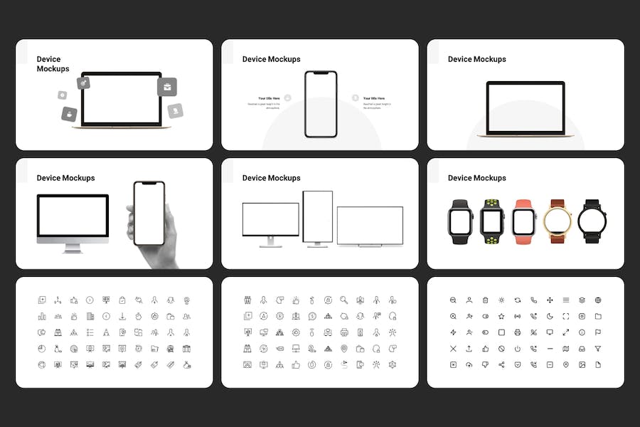 黑白灰配色年度报告keynote模板 - 顶尖PPT