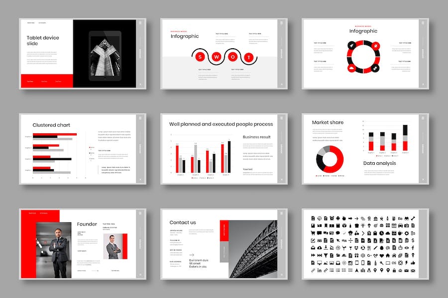 创意爆炸式商务项目路演推介Keynote模板 - 顶尖PPT