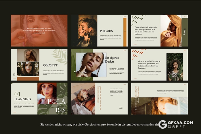 55页简约流行杂志风格Google slides模板 - 顶尖PPT