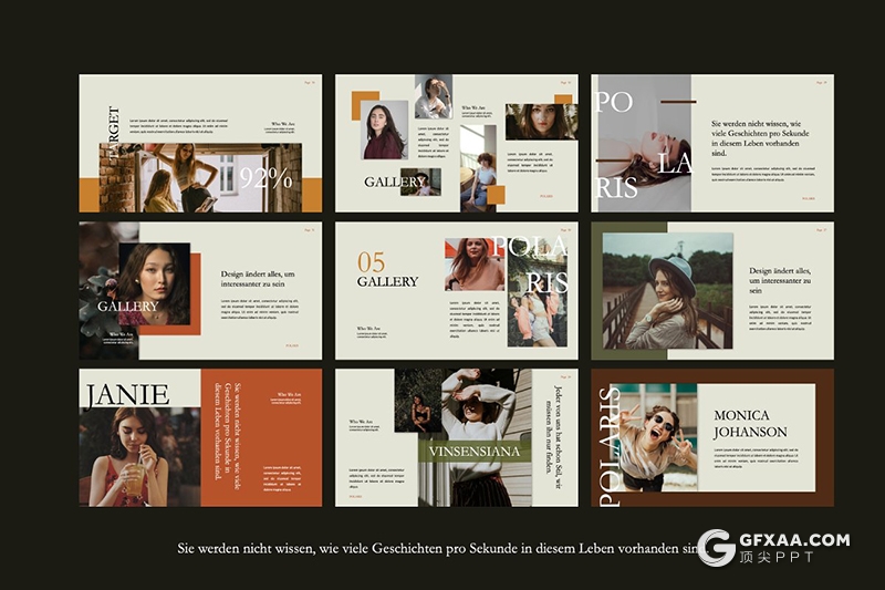 55页简约流行杂志风格Google slides模板 - 顶尖PPT