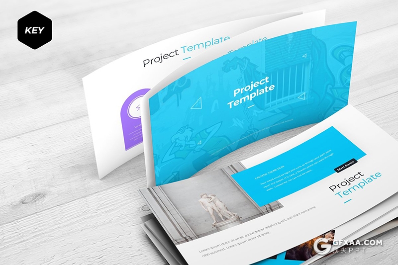 30页5种配色企业通用keynote模板 - 顶尖PPT