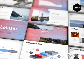 30页5种配色唯美渐变多用途Google slides模板 - 顶尖PPT