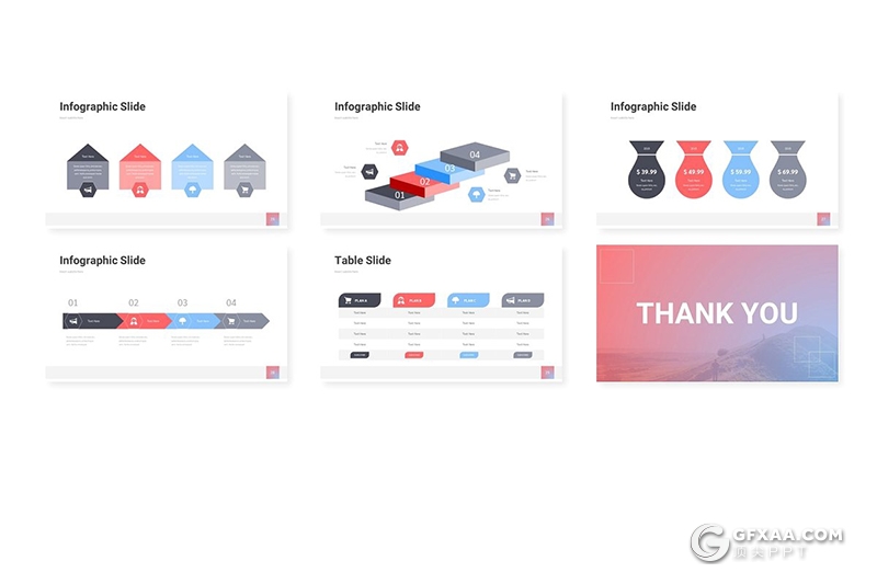 30页5种配色唯美渐变多用途keynote模板 - 顶尖PPT