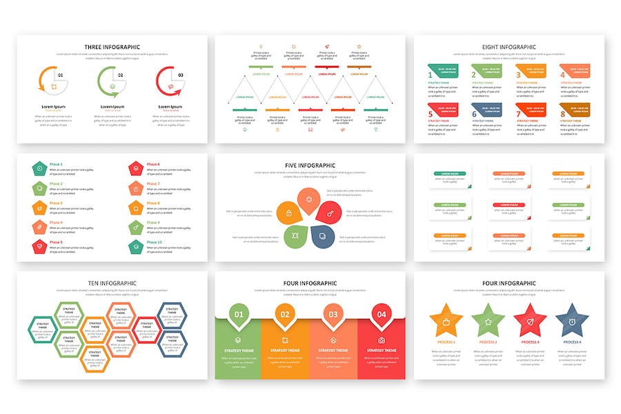 信息图表数据统计分析展示PPT模板 - 顶尖PPT