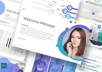 30页5种配色欧美商务keynote模板 - 顶尖PPT