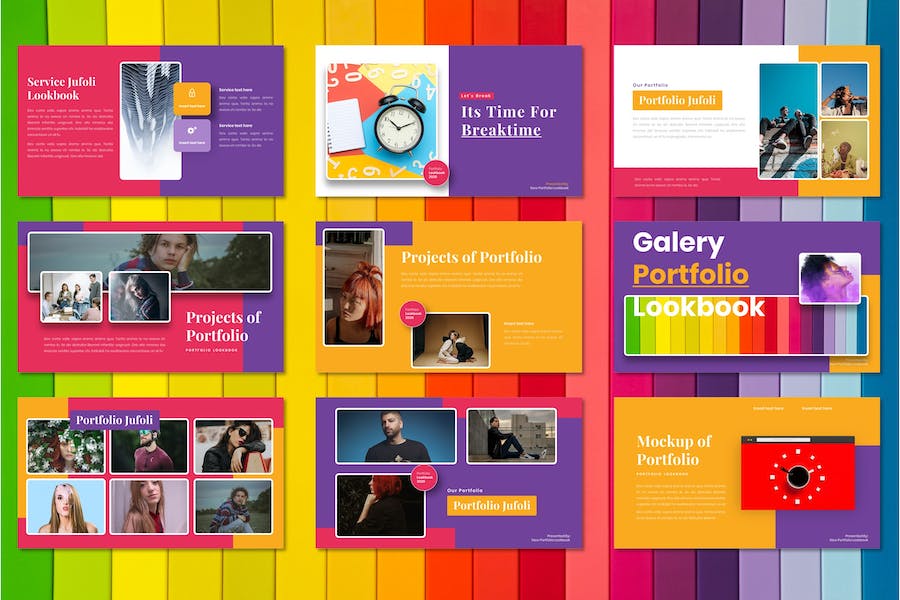 创意作品集个人画册展示PPT模板 - 顶尖PPT