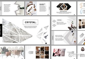 102页简约创意团队介绍商务通用keynote模板 - 顶尖PPT