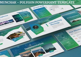 设计多边形创意展示PPT模板 - 顶尖PPT