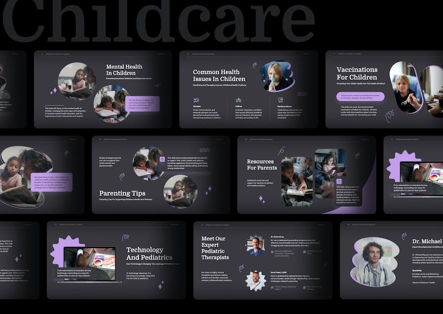 儿童保育幼儿教育培训Keynote模板 - 顶尖PPT