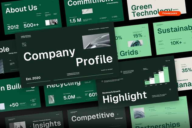 极简主义公司简介PPT模板 - 顶尖PPT