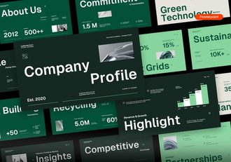 极简主义公司简介PPT模板 - 顶尖PPT