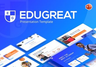 卓越教育现代教育培训学校介绍展示PPT模板 - 顶尖PPT