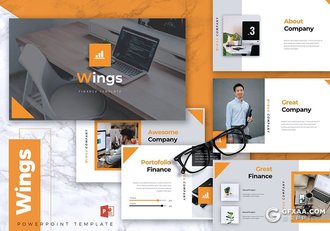 30页5种配色欧美商务通用ppt模板 - 顶尖PPT