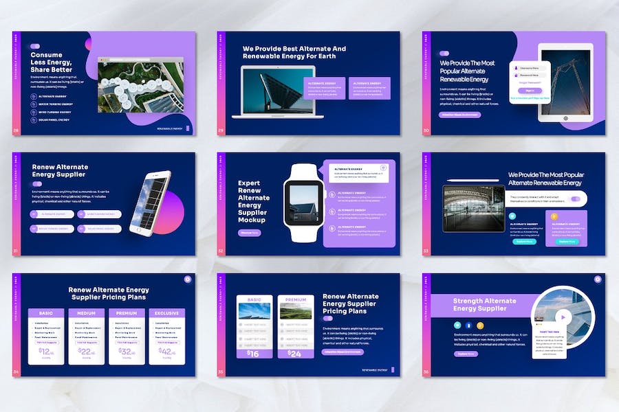 可再生能源绿色环保主题Keynote模板 - 顶尖PPT