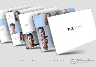 30页5种配色集团人员架构keynote模板 - 顶尖PPT