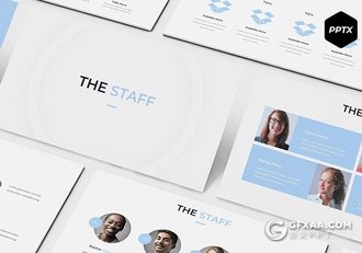 30页5种配色集团人员架构ppt模板 - 顶尖PPT