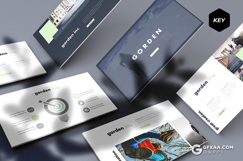 30页5种配色晨练户外运动keynote模板 - 顶尖PPT