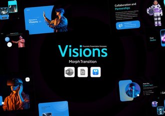 黑色系主题VR科技主题keynote模板 - 顶尖PPT