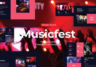 音乐节品牌活动营销推广PPT模板 - 顶尖PPT