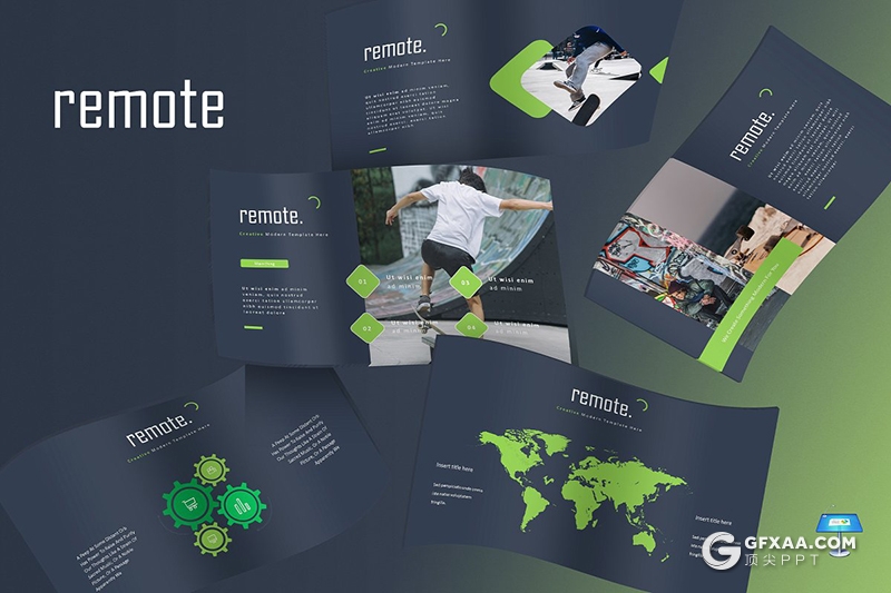 30页5种配色户外运动keynote模板 - 顶尖PPT