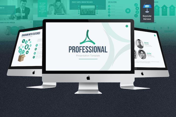 扁平化国外商业公司介绍业务展示keynote模板 - 顶尖PPT