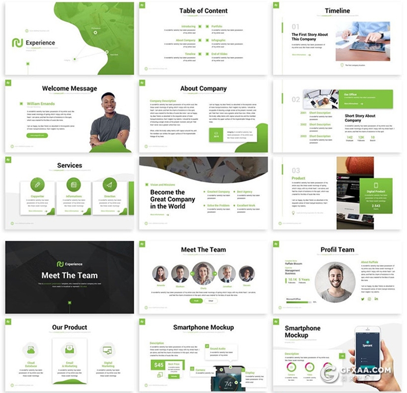 30页欧美创意图形设计公司简介ppt模板 3种主题配色 - 顶尖PPT