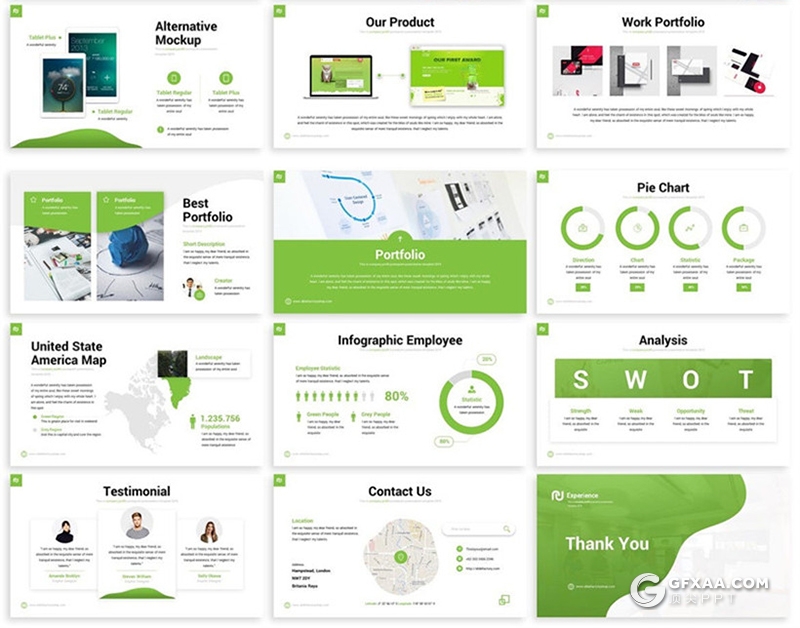 30页欧美创意图形设计公司简介ppt模板 3种主题配色 - 顶尖PPT