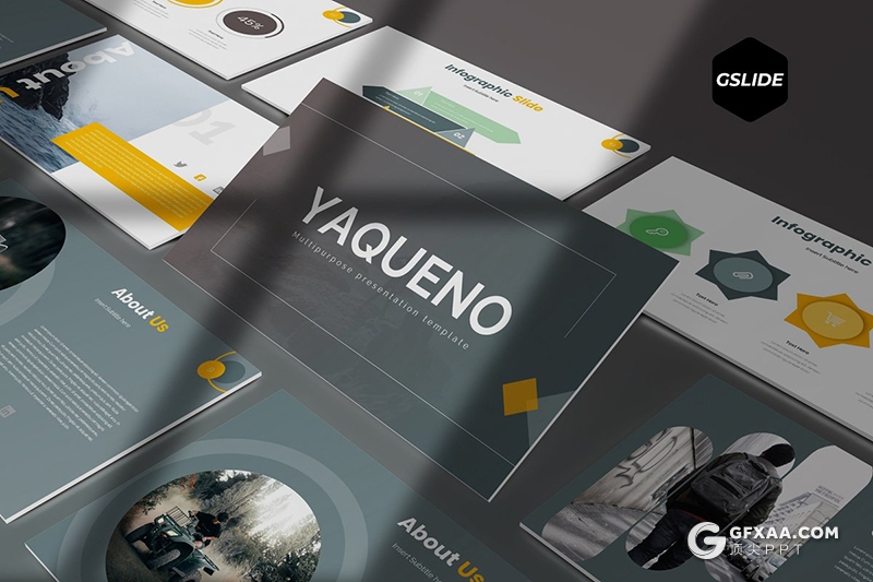 30页5种配色欧美商务通用Google slides模板 - 顶尖PPT