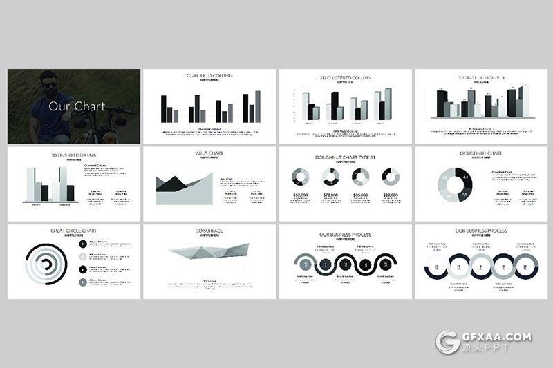 120页黑色风格摄影艺术图片展示keynote模板 - 顶尖PPT