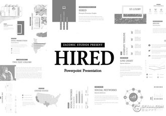 83页欧美简约风格商务数据统计keynote模板 - 顶尖PPT